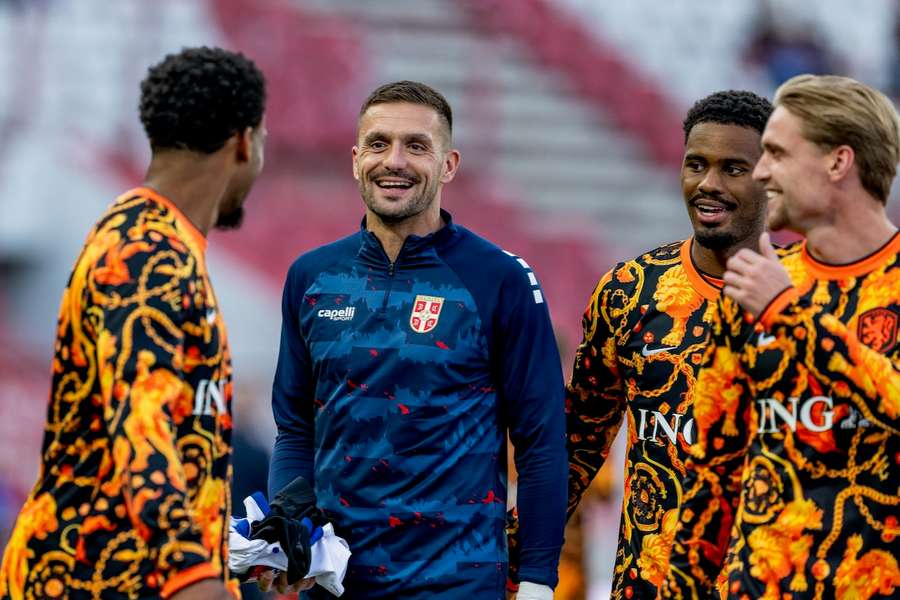 Dusan Tadic vor dem Spiel der Serbien gegen die Niederlande Dusan Tadic vor dem Spiel der Serbien gegen die Niederlande