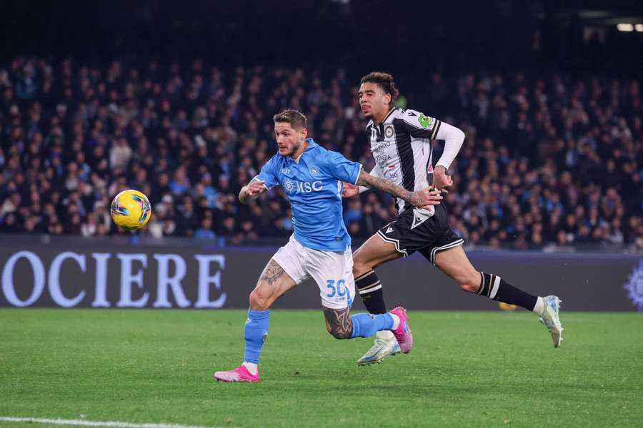 Neapel beim Spiel gegen Udinese vor 5 Tagen.