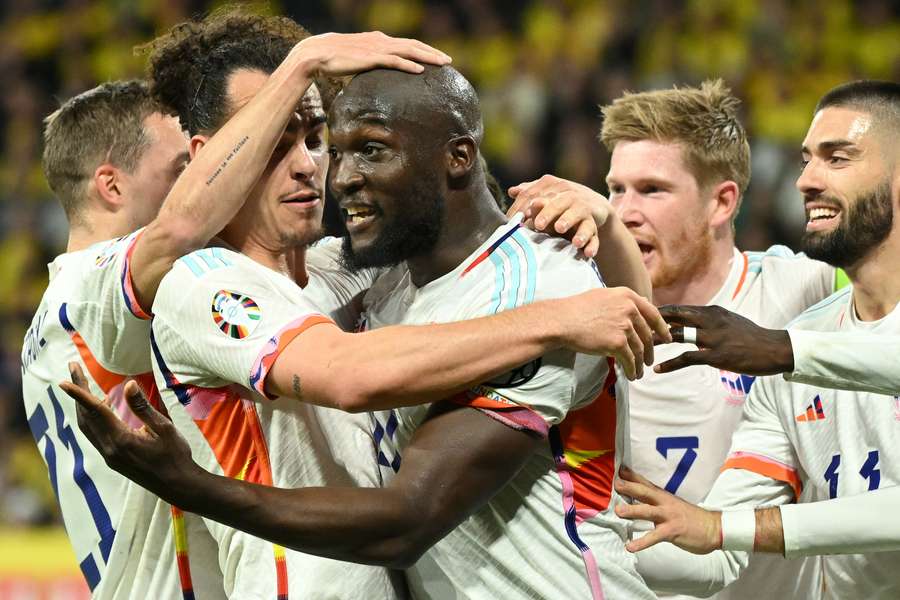 Lukaku netted three times for the Belgians