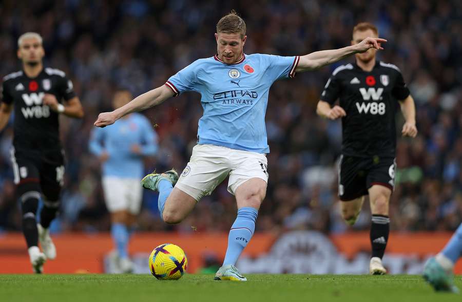 Kevin de Bruyne has scored three times this season