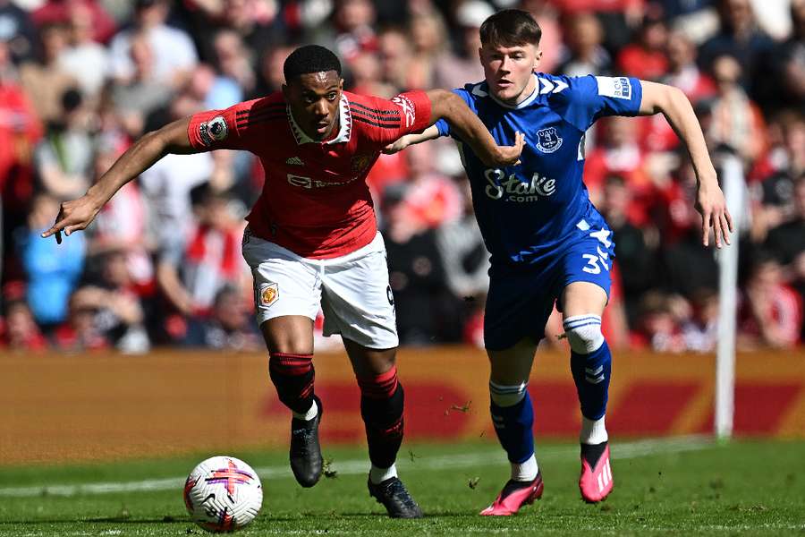 Anthony Martial (L) was key for Manchester United in their win over Everton