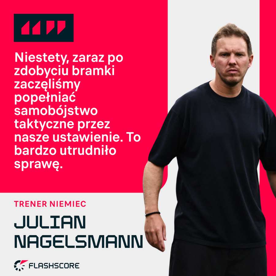 Julian Nagelsmann ostro o swojej drużynie