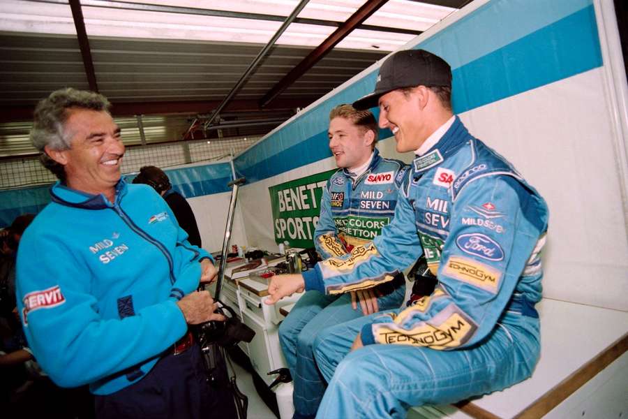 Flavio Briatore, junto a Michael Schumacher