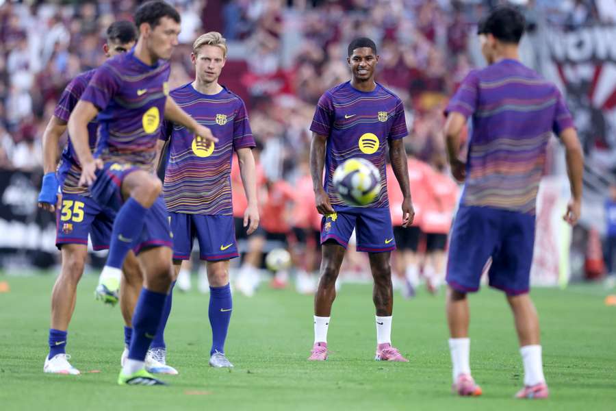 Barcelona ist auf finanzielle Hilfe angewiesen, um sich Neuzugänge wie Rashford (Zweiter von r.) leisten zu können