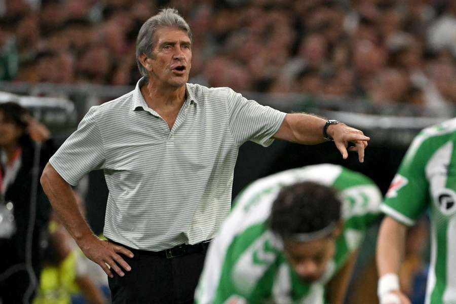 Manuel Pellegrini, durante el Betis-Barcelona