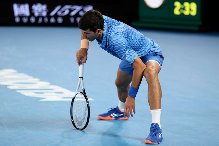 Djokovic had a slight injury scare during his match against Dimitrov