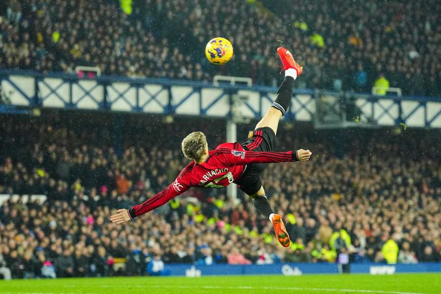 De spectaculaire omhaal van Alejandro Garnacho van afgelopen weekeinde