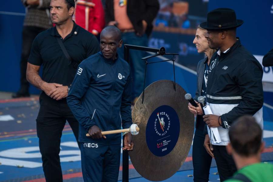 Eliud Kipchoge en la inauguración del Maratón de Nueva York 2022.