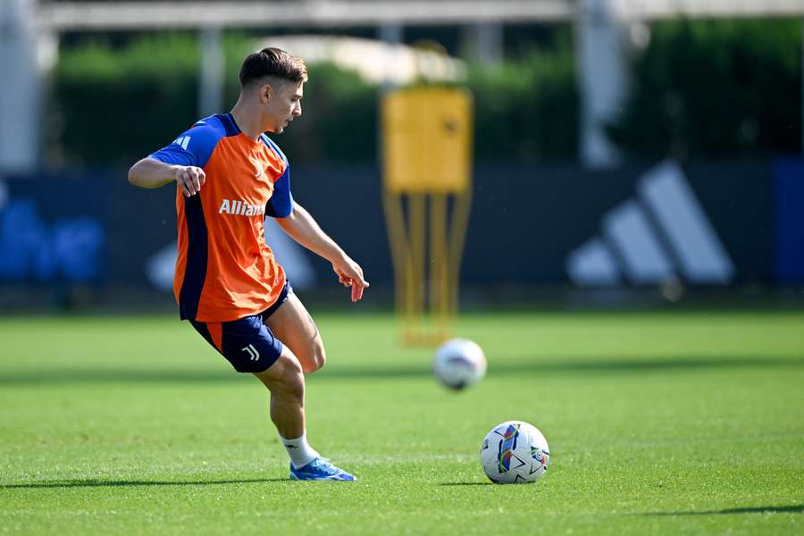 Francisco Conceição no treino da Juventus