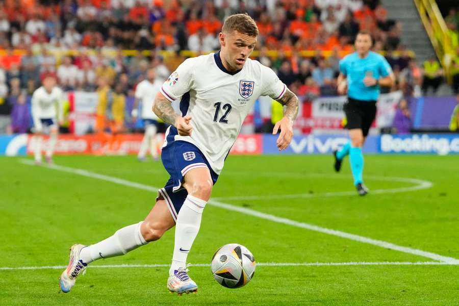 Kieran Trippier in actie op het EK in de halve finale tegen Nederland