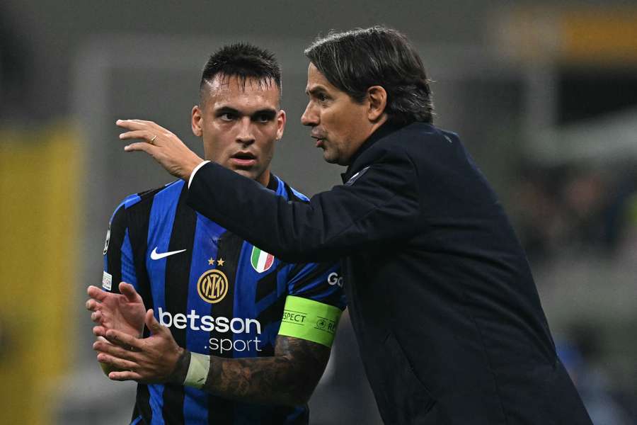 Simone Inzaghi com Lautaro