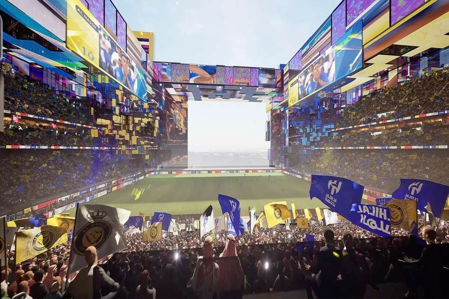 Die fanatischen Träume umfassen auch ein futuristisches Stadion.