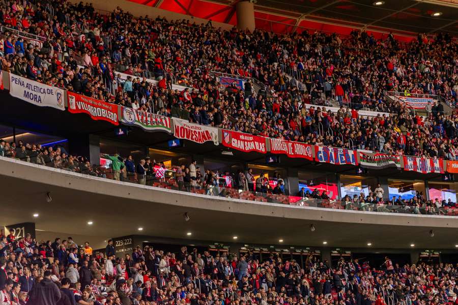 Adeptos do Atlético Madrid no Wanda Metropolitano Adeptos do Atlético Madrid no Wanda Metropolitano