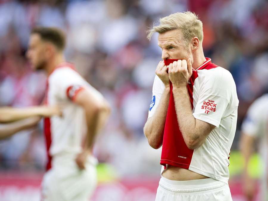 Ajax's Davy Klaassen gets frustrated during the 3-0 loss against NEC Ajax's Davy Klaassen gets frustrated during the 3-0 loss against NEC