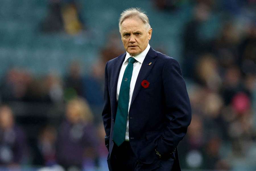 Australia head coach Joe Schmidt before the match against the Lions at the MCG