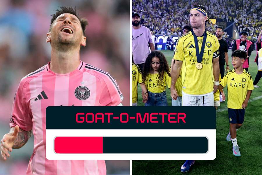Das dieswöchige GOAT-o-Meter zwischen Cristiano Ronaldo und Lionel Messi Das dieswöchige GOAT-o-Meter zwischen Cristiano Ronaldo und Lionel Messi