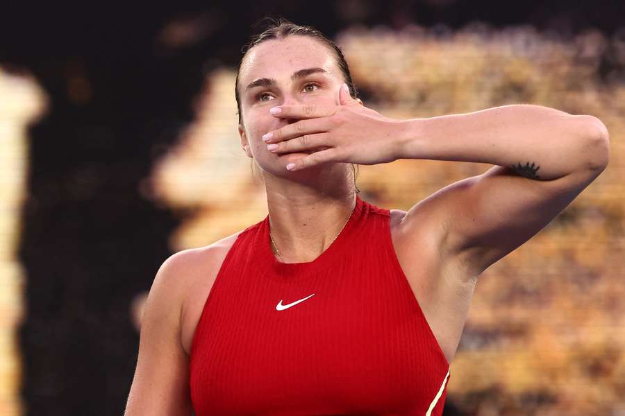 Sabalenka célèbre sa victoire