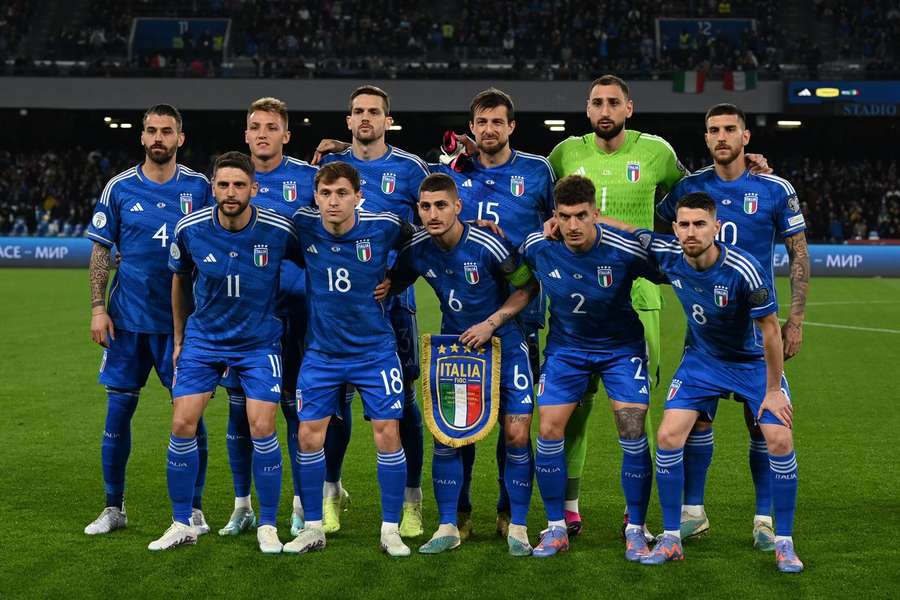L'undici dell'Italia sceso in campo contro l'Inghilterra