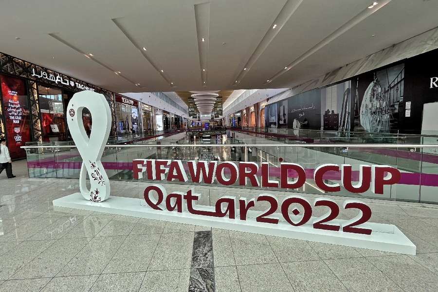 Un cartel del Mundial de Catar, celebrado en 2022