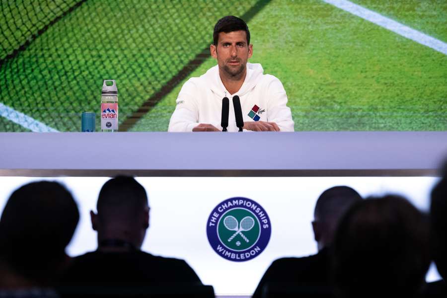 Djokovic en el 'Media Day' de Wimbledon.