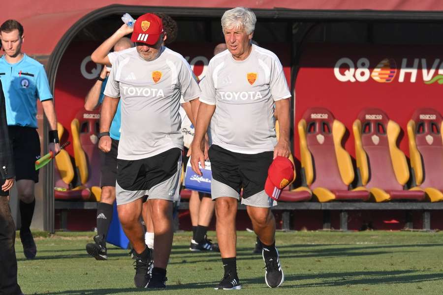 Gasperini nel match amichevole col Trastevere Gasperini nel match amichevole col Trastevere