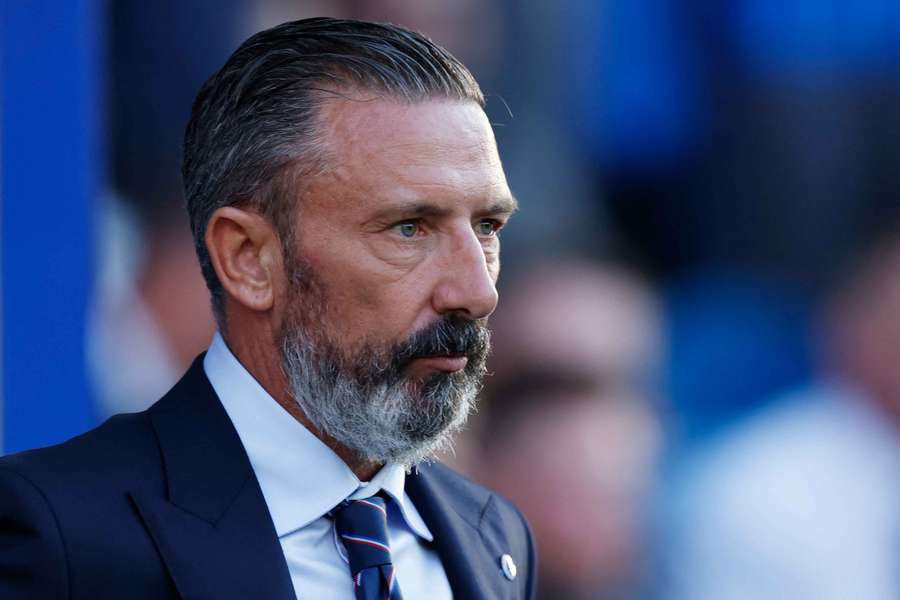 McInnes during Rangers' aggregate defeat to Jagiellonia McInnes during Rangers' aggregate defeat to Jagiellonia
