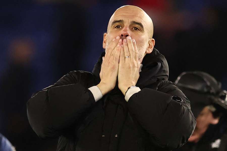 Pep Guardiola, treinador do Manchester City