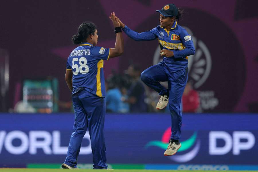 Chamari Athapaththu and Nilakshika de Silva celebrate the wicket of Bangladesh captain Nigar Sultana at the ICC Women's World Cup. Chamari Athapaththu and Nilakshika de Silva celebrate the wicket of Bangladesh captain Nigar Sultana at the ICC Women's World Cup.