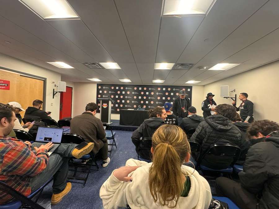 A sala de coletiva de imprensa da Red Bull Arena