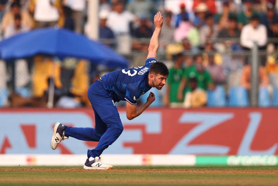 England's Mark Wood in action at the World Cup