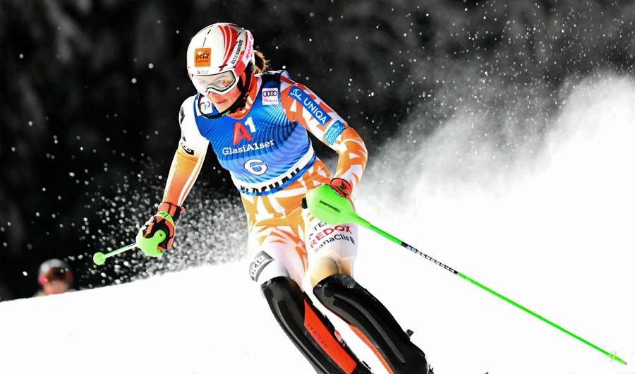 Vlhová počas slalomu.