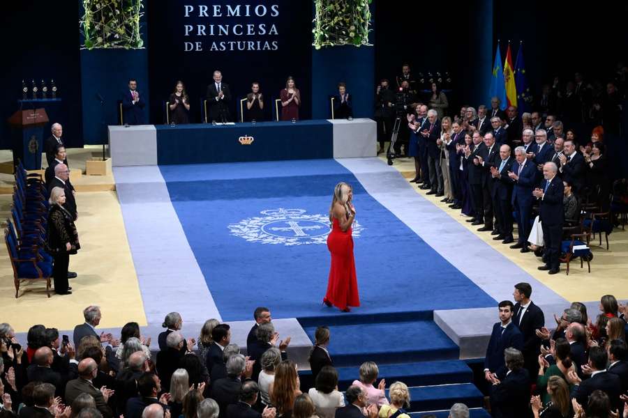 Serena Williams, en el momento de ser elegida Princesa de Asturias de los Deportes Serena Williams, en el momento de ser elegida Princesa de Asturias de los Deportes