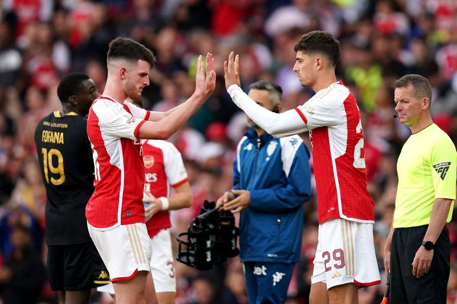 Rice e Havertz foram contratados para reforçar o meio-campo do Arsenal