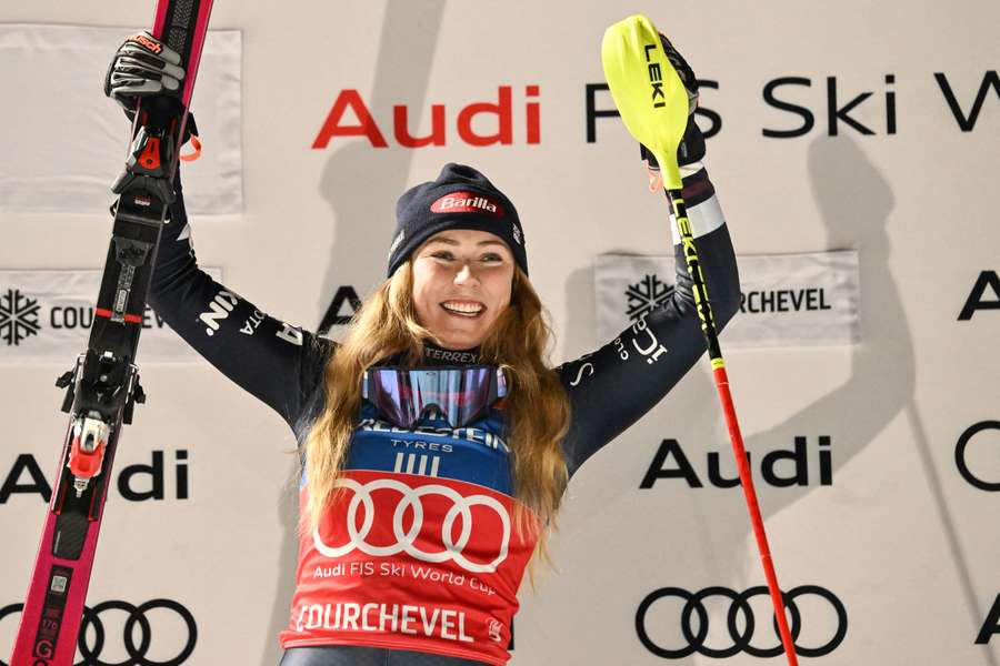L'esultanza di Mikaela Shiffrin 