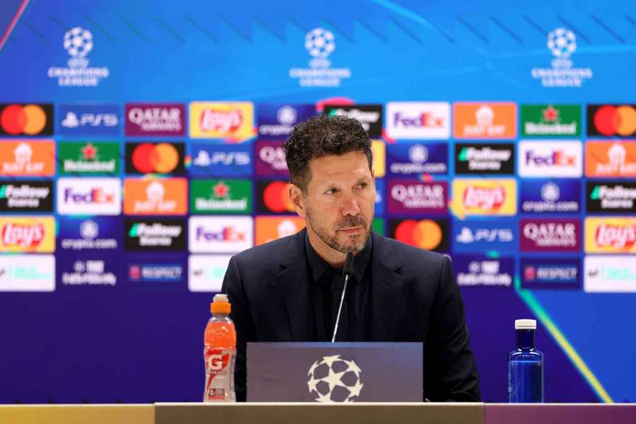 Simeone, en la sala de prensa