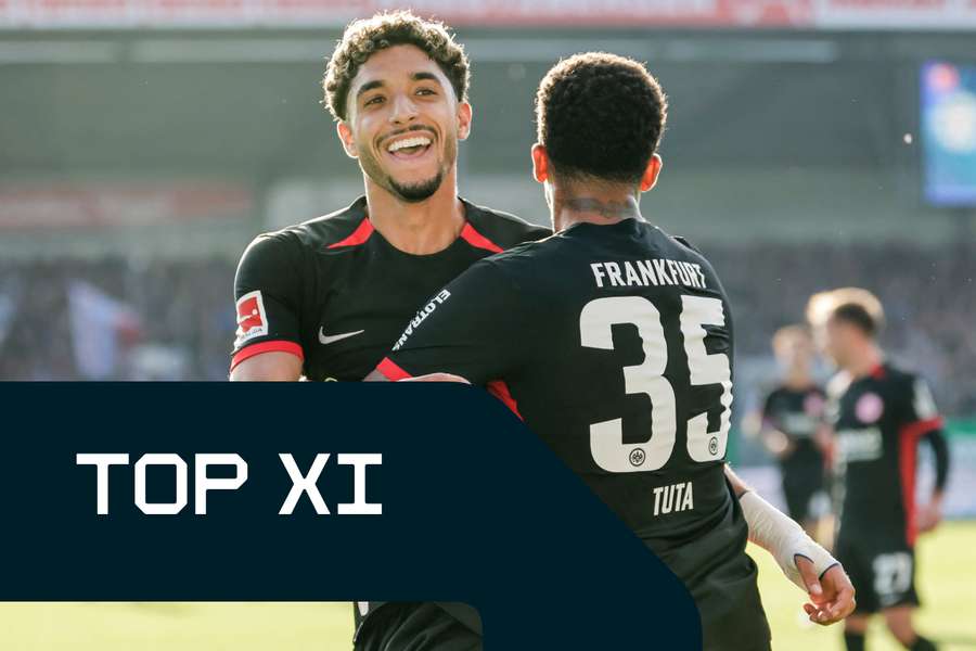 Bundesliga Top XI: Omar Marmoush (l.) war der große Dominator beim Sieg der Frankfurter in Kiel.