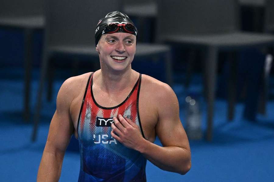 Ledecky, feliz en la piscina