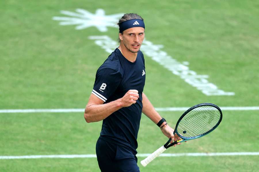 Alexander Zverev celebrates winning his round of 32 match against Vit Kopriva Alexander Zverev celebrates winning his round of 32 match against Vit Kopriva