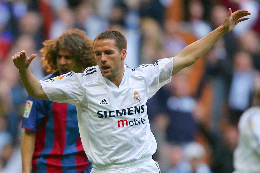 Michael Owen, durante un Clásico, con el Real Madrid.