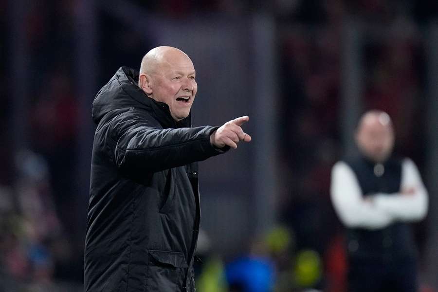 Reprezentační trenér Miroslav Koubek při utkání proti Dánsku.