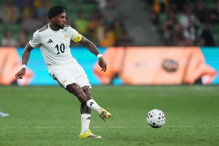 Curacao captain Leandro Bacuna in action against Australia