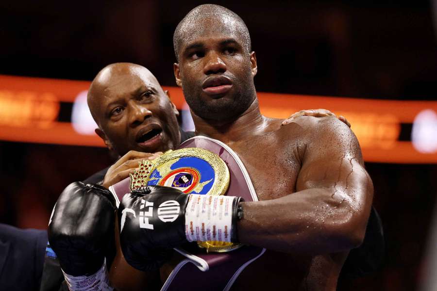 Daniel Dubois celebrates after winning his WBO world heavyweight title fight against Fabio Wardley Daniel Dubois celebrates after winning his WBO world heavyweight title fight against Fabio Wardley