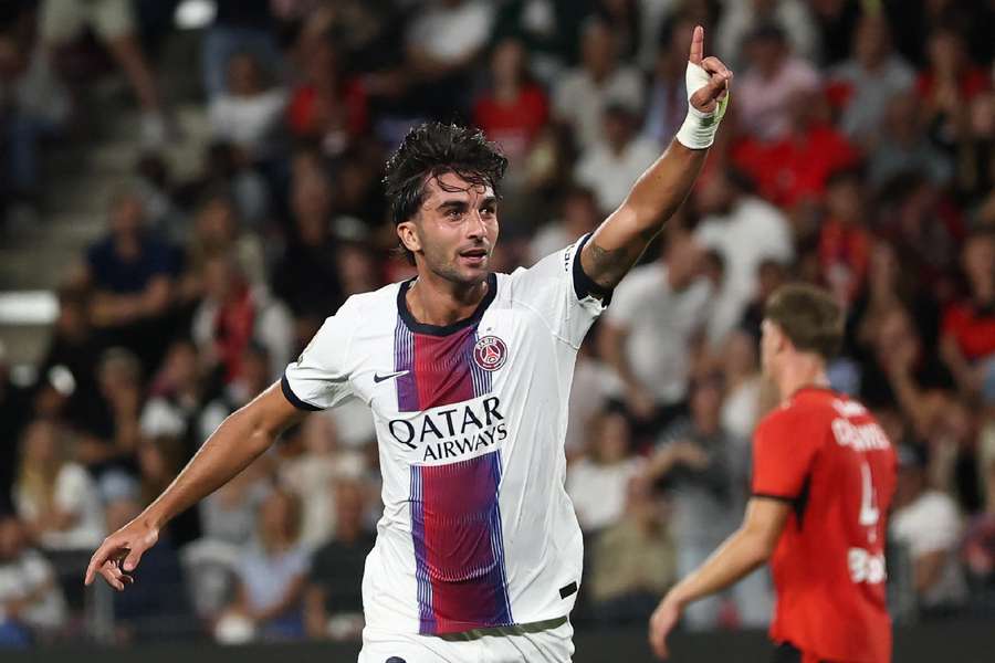 Ferran Torres celebrates goal