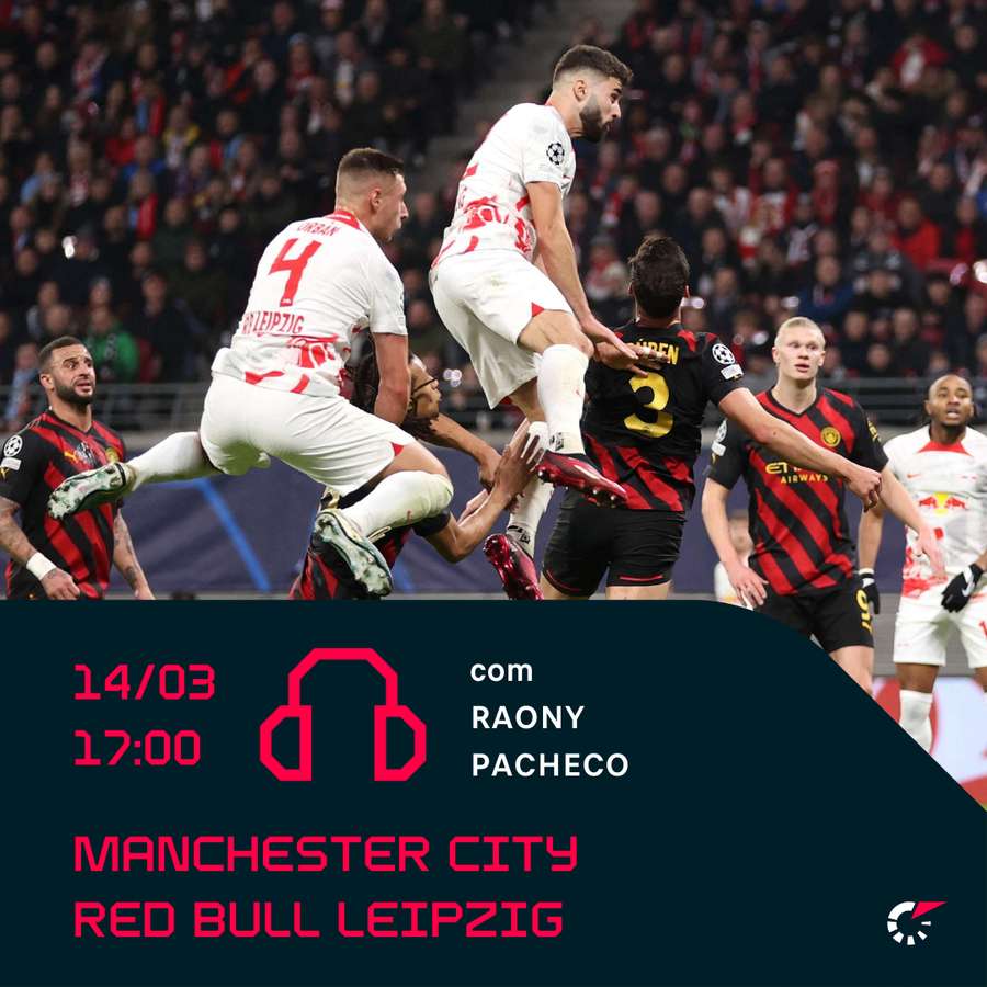 RB LEIPZIG X MANCHESTER CITY AO VIVO