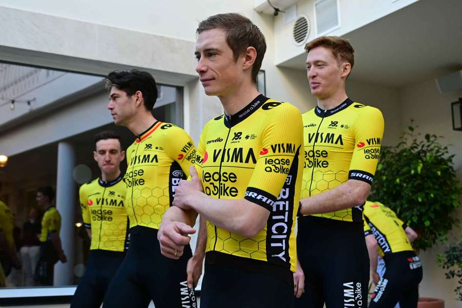 Jonas Vingegaard et ses coéquipiers en Espagne le 14 janvier.