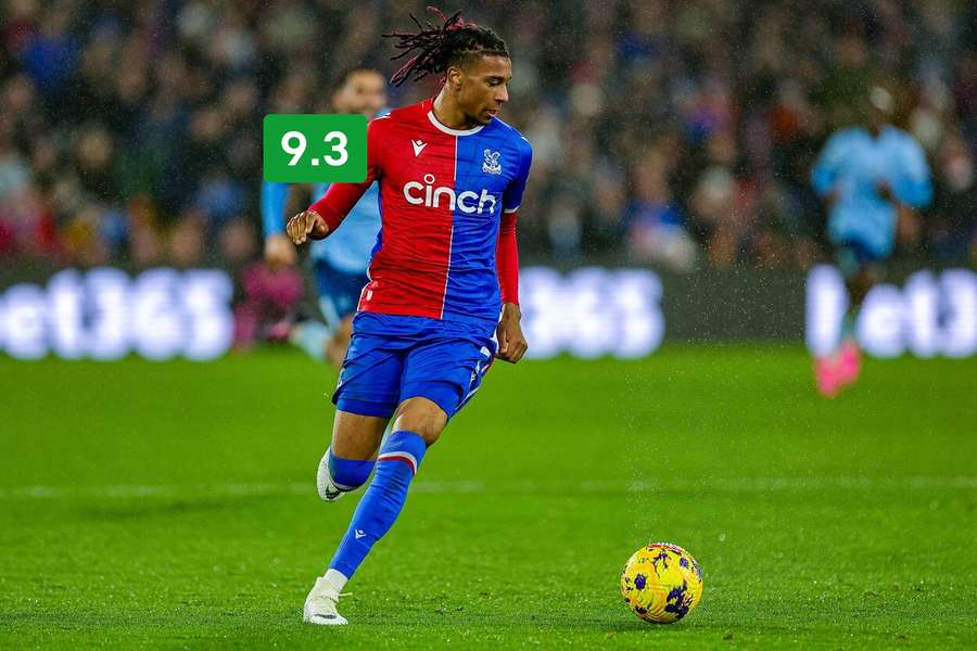 Francouzský křídelník Michael Olise z Crystal Palace je nejlépe hodnoceným hráčem 20. kola Premier League.