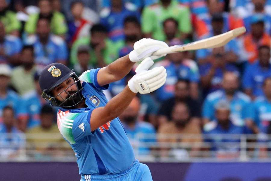 India's Rohit Sharma in action
