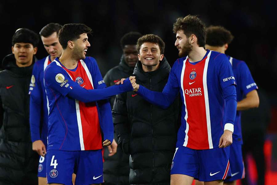 Les Parisiens après la victoire au Mans. Les Parisiens après la victoire au Mans.