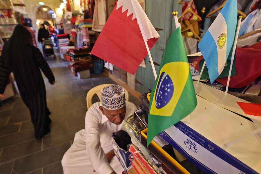 The Souq Waqif bazaar, in Qatar's capital Doha, where traders are gearing up for the start of the World Cup