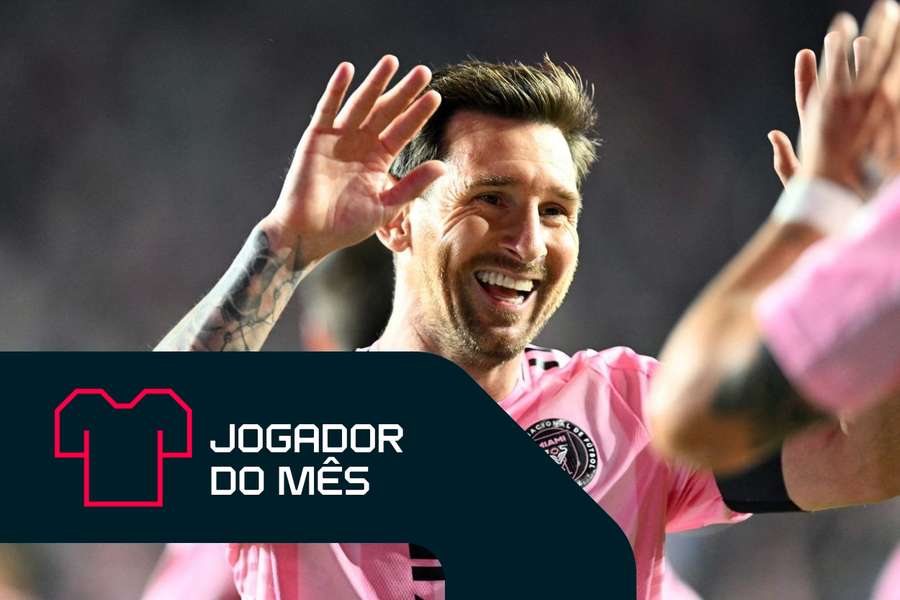 Lionel Messi celebra um golo do Inter Miami